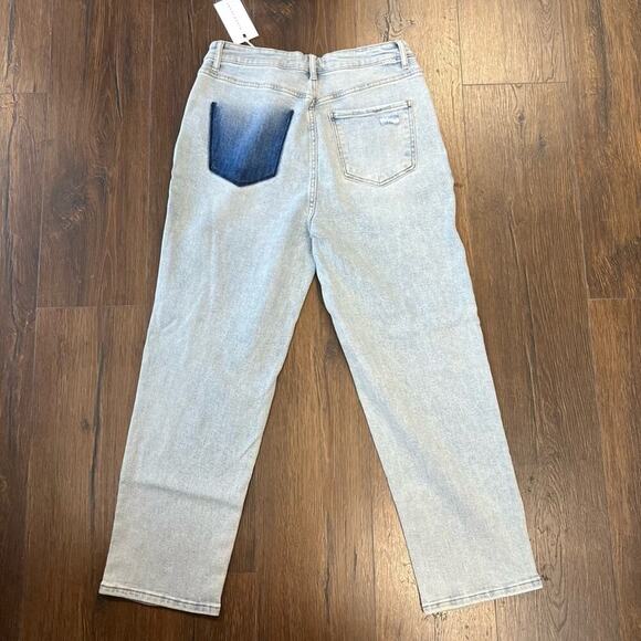 🆕 Risen Light Wash Stained Pocket Distressed crop jean SZ 15/32 - Picture 6 of 6